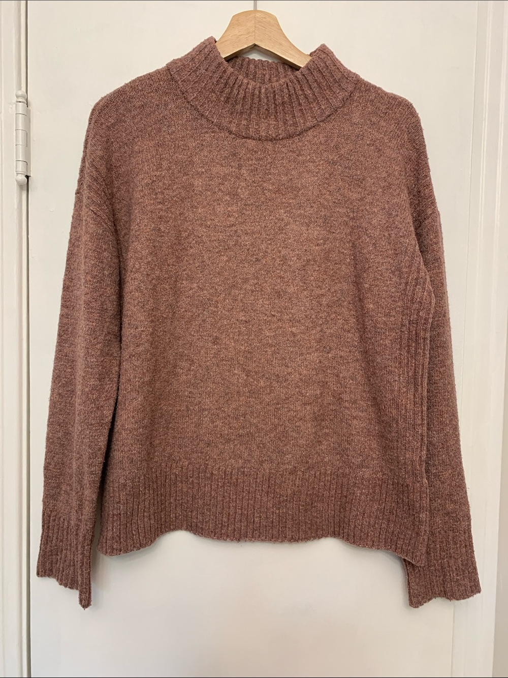 Purple Mock Neck Sweater